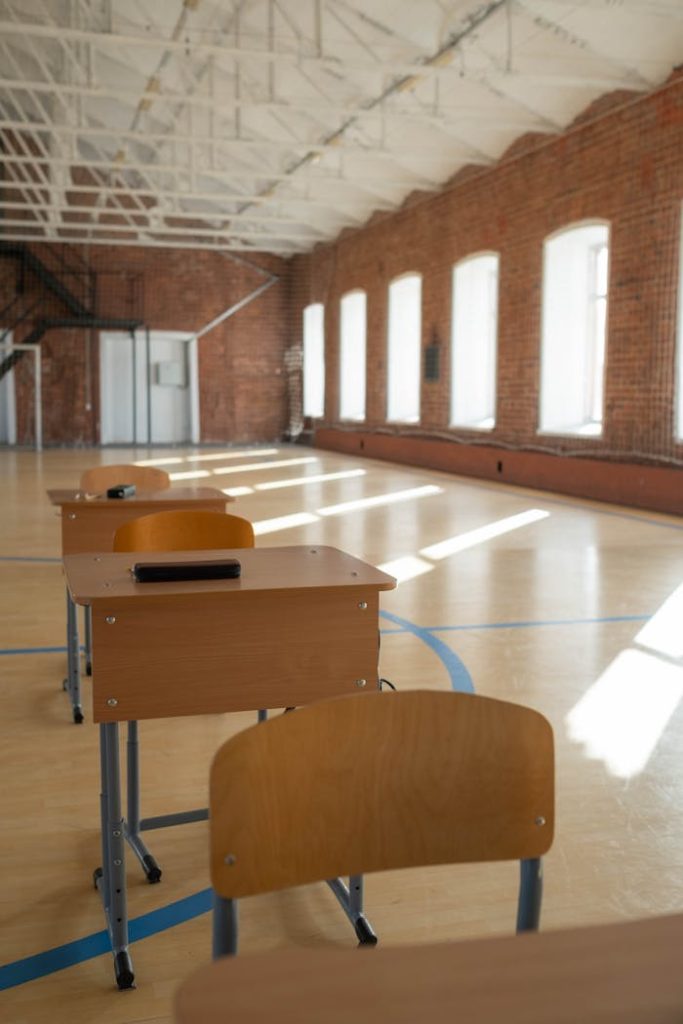 brown-wooden-desks-and-chairs-7395286 Brown Wooden Desks and Chairs